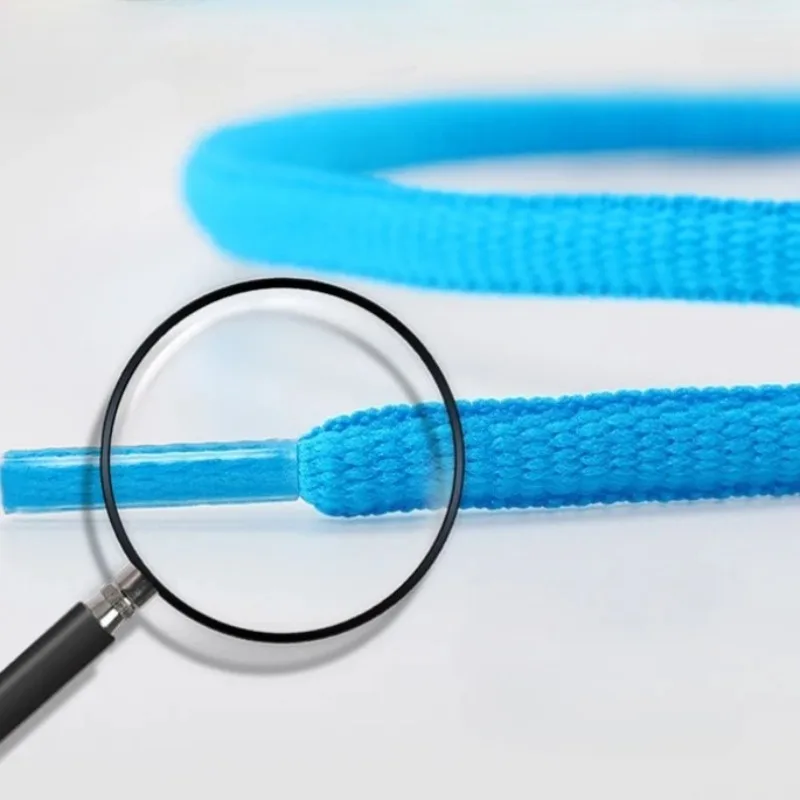 Flache, halbkreisförmige Schnürsenkel für alle Schuharten, runde Schnürsenkel für Herren und Damen, Sportschnürsenkel, Schnürsenkel für Sneaker, Freizeitschuhe, Schuhzubehör. – Detail 6