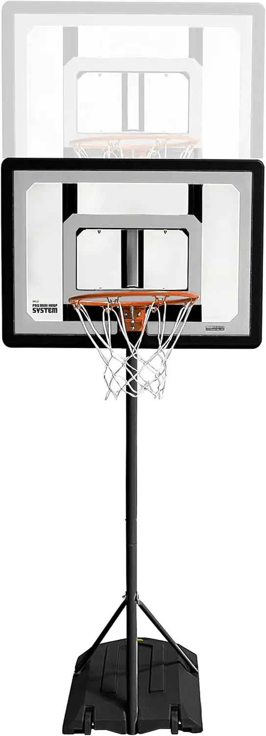 Mini Hoop Outdoor Basketball System with Adjustable-Height Pole and 7-Inch Ball, HP08-000