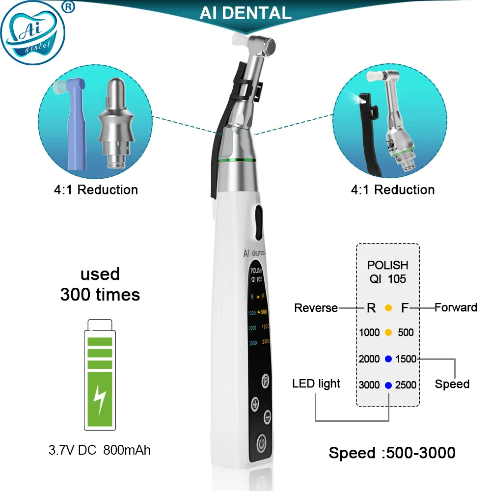 AI-PA-F4 4:1 Reduction Contra Angle Electric Polishing Motor With LED Indicator and Light 214mm Body Szie Endodontic tool