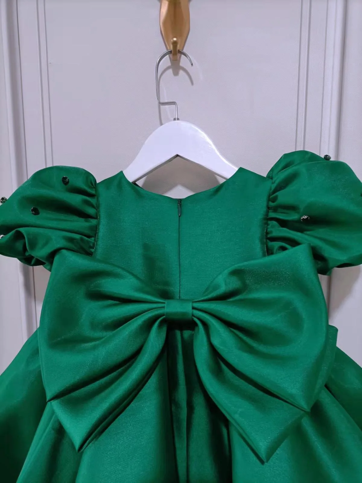 Weihnachts mädchen Wald grün knielanges Prinzessinnen kleid für 2-14 Kinder eleganter Geburtstags wettbewerb Junior Bridsmaid Kleid