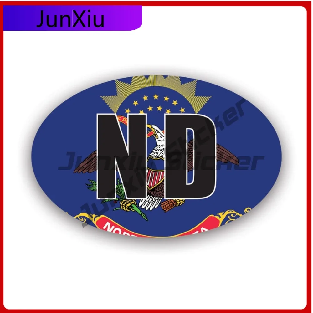 

Потрясающая винтажная овальная наклейка с флагом Северной Дакоты, УФ-защитная наклейка Decalsv2 Nd Euro, уличная наклейка, устойчивая к царапинам, идеально подходит для использования на открытом воздухе