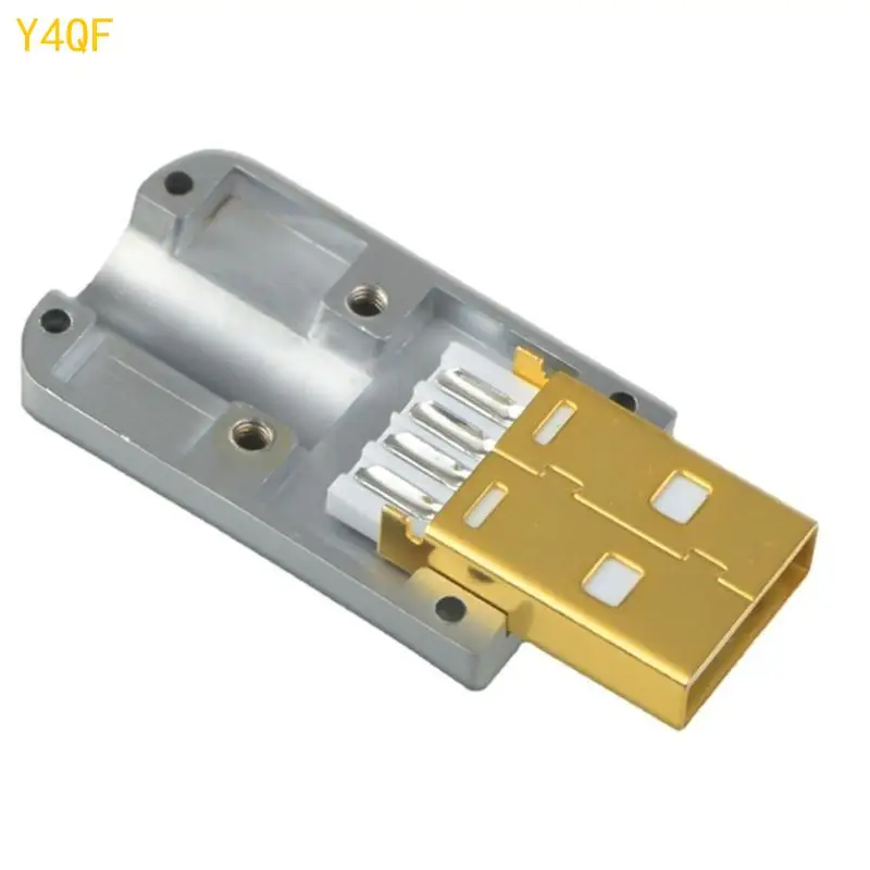 Liga alumínio Y4QF USB 2.0 A B Decodificadores Extensão Extensão do Conector do Adaptador Cordão B