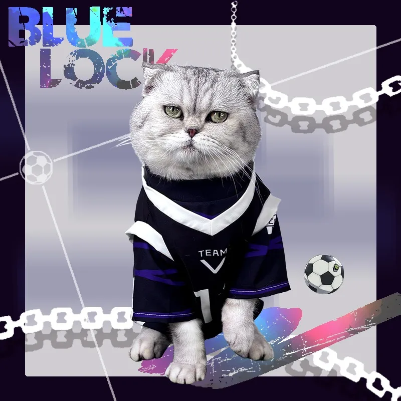 

Nagi Seishiro Bachira Meguru Pet Cospaly Clothes Anime Cat Dog Costume Party Dog Short Sleeve Halloween Breathable Pet Dressing