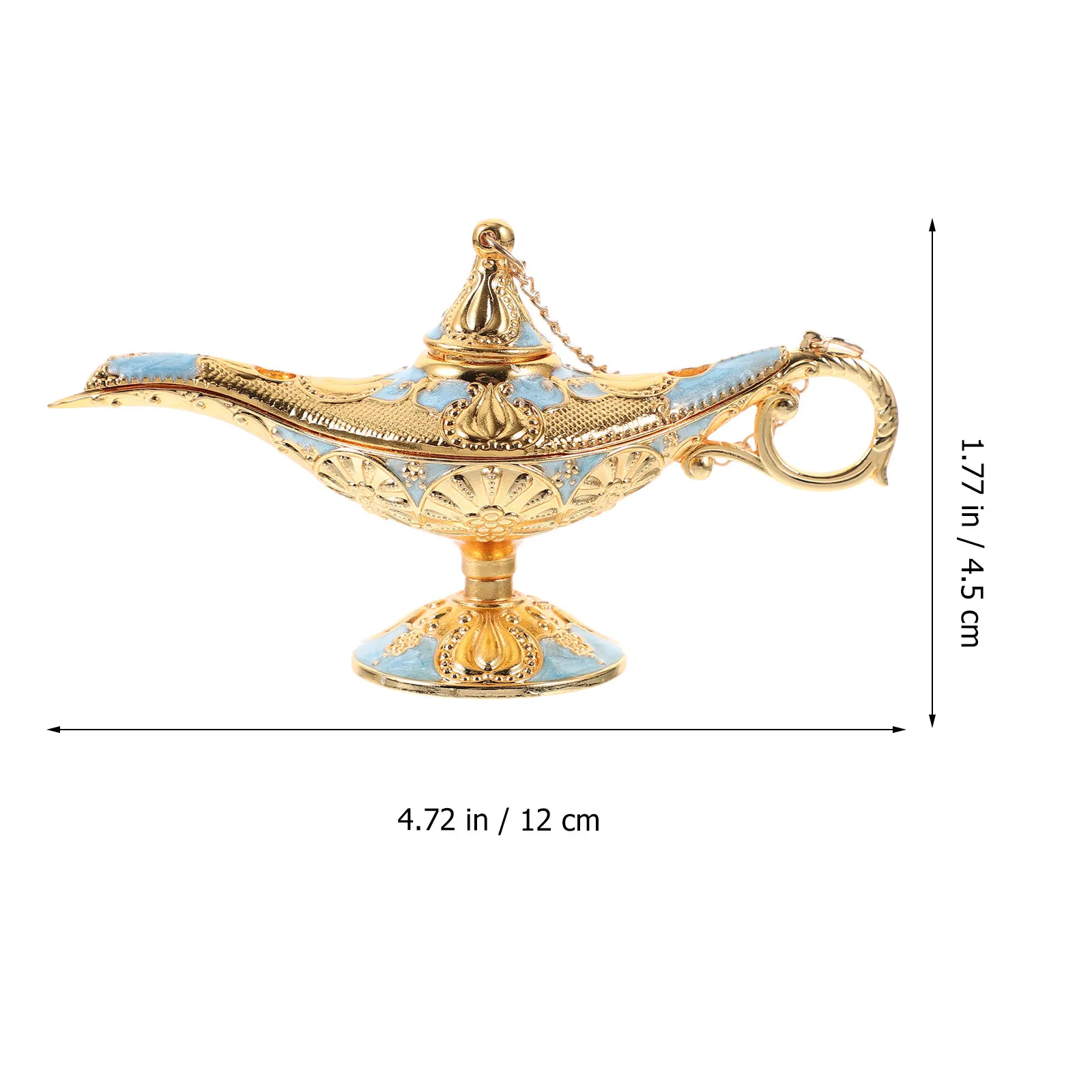 Vintage Lamp Ornament Decorative Desktop Banquet Adornment Metal Charming Light Decor Party Accessory