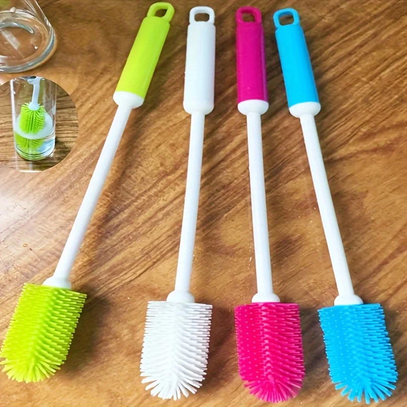 [Reusable Cleaning Tool] Multi-Purpose Cup Brush with Long Handle, 360-Degree Rotating Cleaning Brus，No Electricity Needed