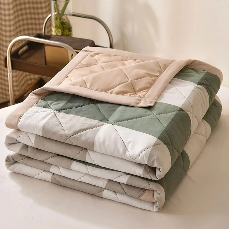 150x200cm Double Single Size Cooling Blanket Soft Thin Air Conditioner Comforter Ultrasonic Quilted Coverlet Machine Washable
