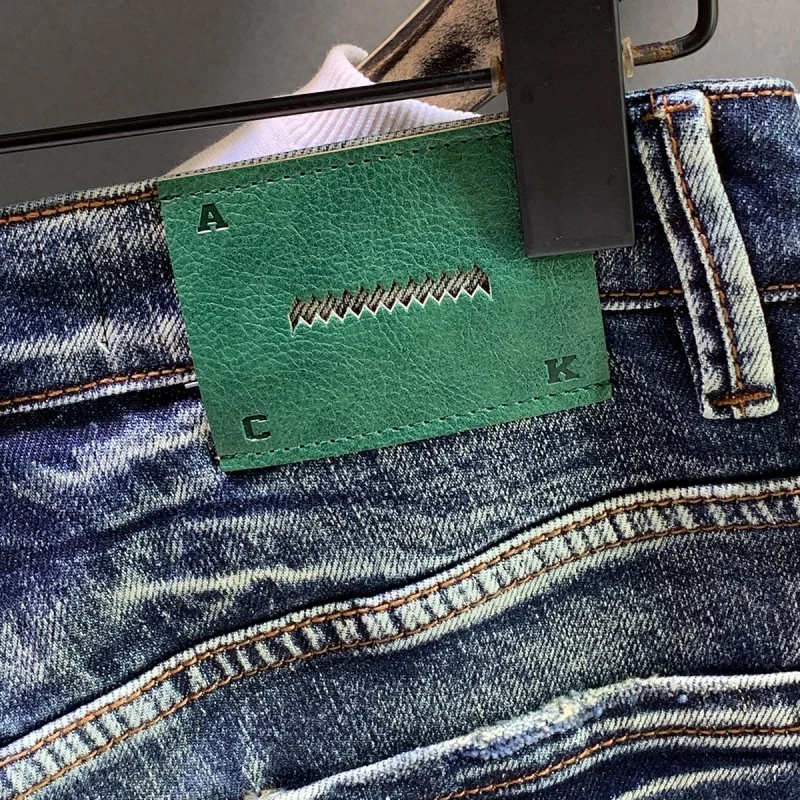 Men's High Street Retro Washed 2024 Jeans Spring and Autumn Street Fashion Loose Elastic High end Versatile Casual Men's Pants