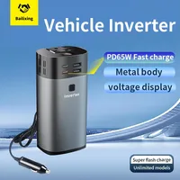 200W Car inverter USB Type C 65W DC 12V to AC 220V 110V car inverter fast charger