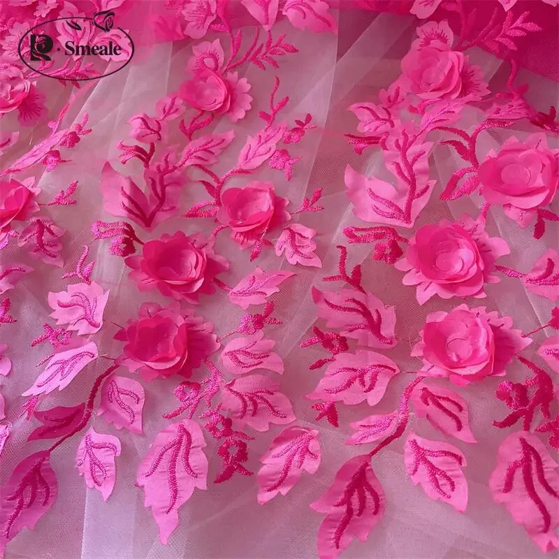 19 Color  3D Flower Lace Fabric. Wedding Dress DIY Children\'s Clothing Sewing Fabric