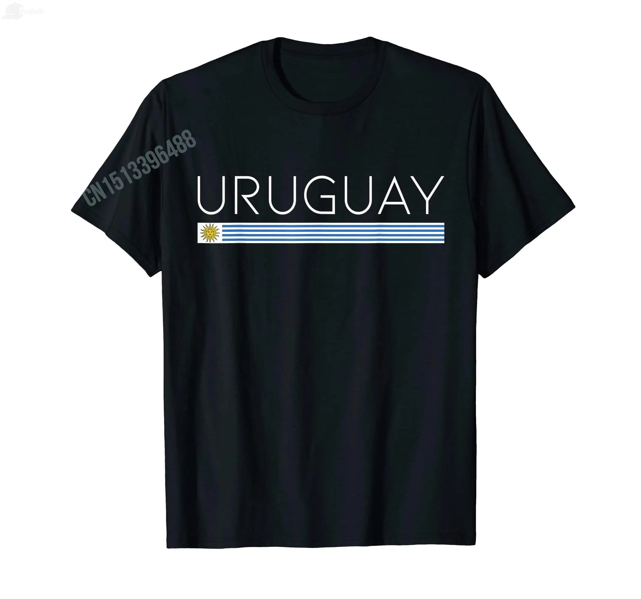 2022 Summer Uruguay Map With Uruguayan Flag T-Shirt For Men Women Unisex T Shirt Tops 100% Cotton Tees