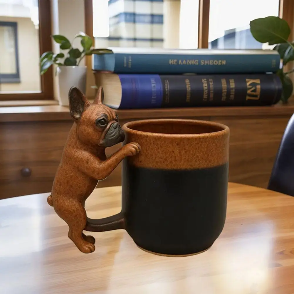 Handmade Dachshund Mug Creative 3d Animal Resin Coffee Cup With Dog Shape Handle 11oz Funny Novelty Memorial Art Mugs Gifts - view 4