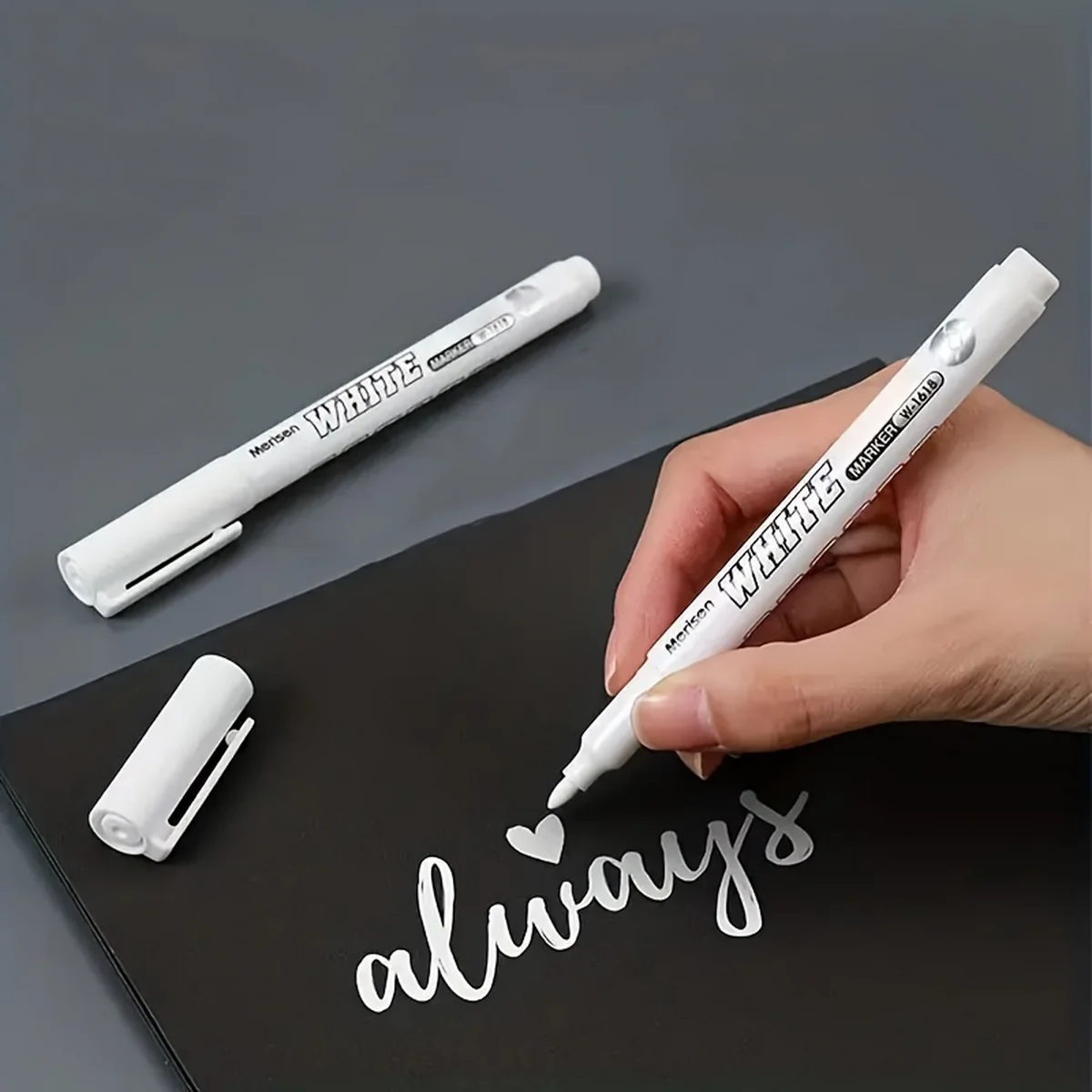 

3/6pcs Waterproof White Marker Pen for Tire Painting, Fabric, Wood, and Leather - Permanent Alcohol Paint Graffiti Pen with Oily
