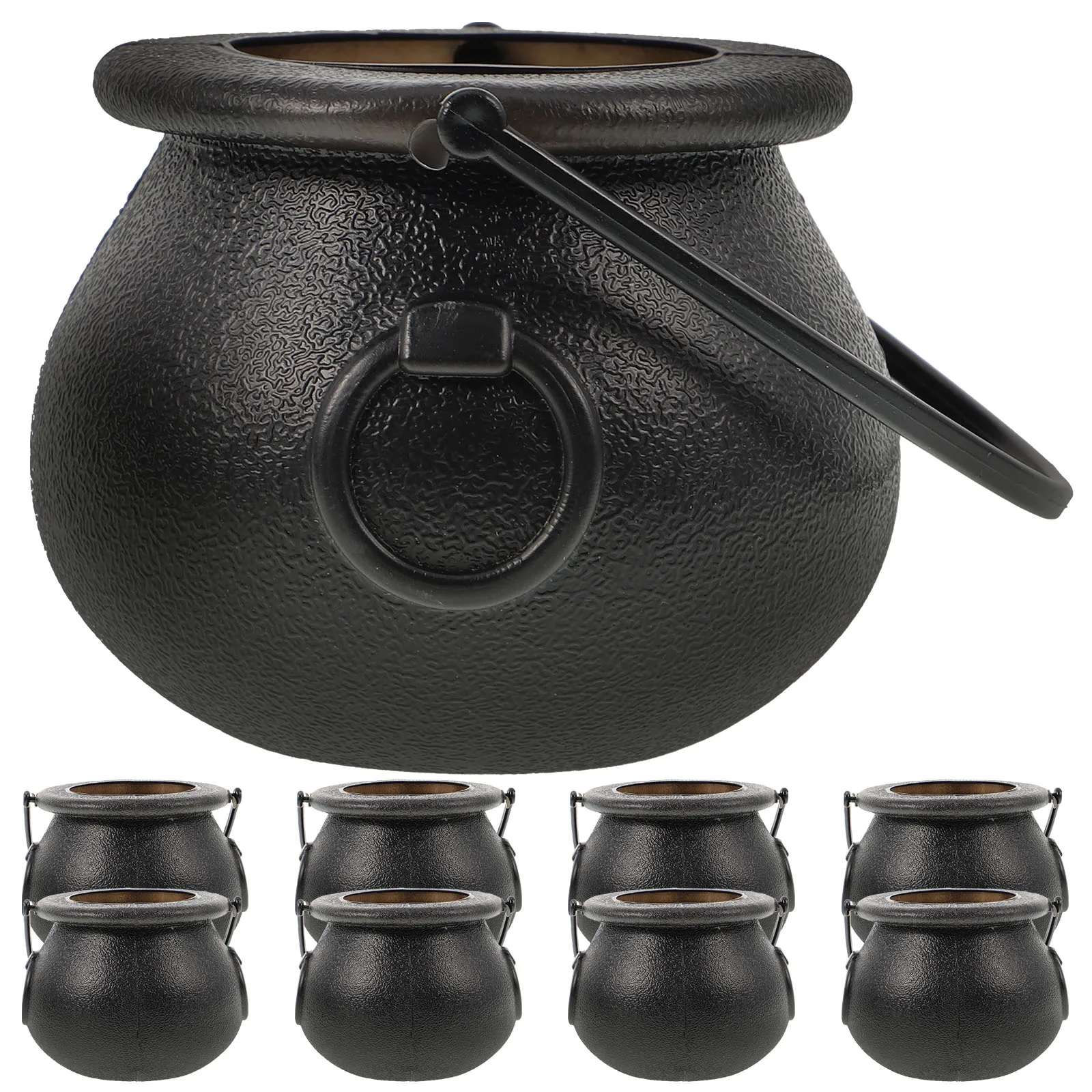 

Witch Jar Halloween Props Black Theme Large Trick Treat Kettle Plastic Safe Solid Party Decoration Bar Club Theme Shop