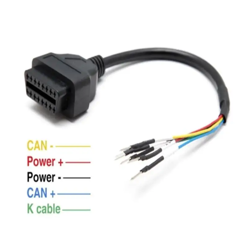 31BC K+Can Line Jumper Tester Connector Diagnostic Cable 16pin Plug OBD OBD2 Female