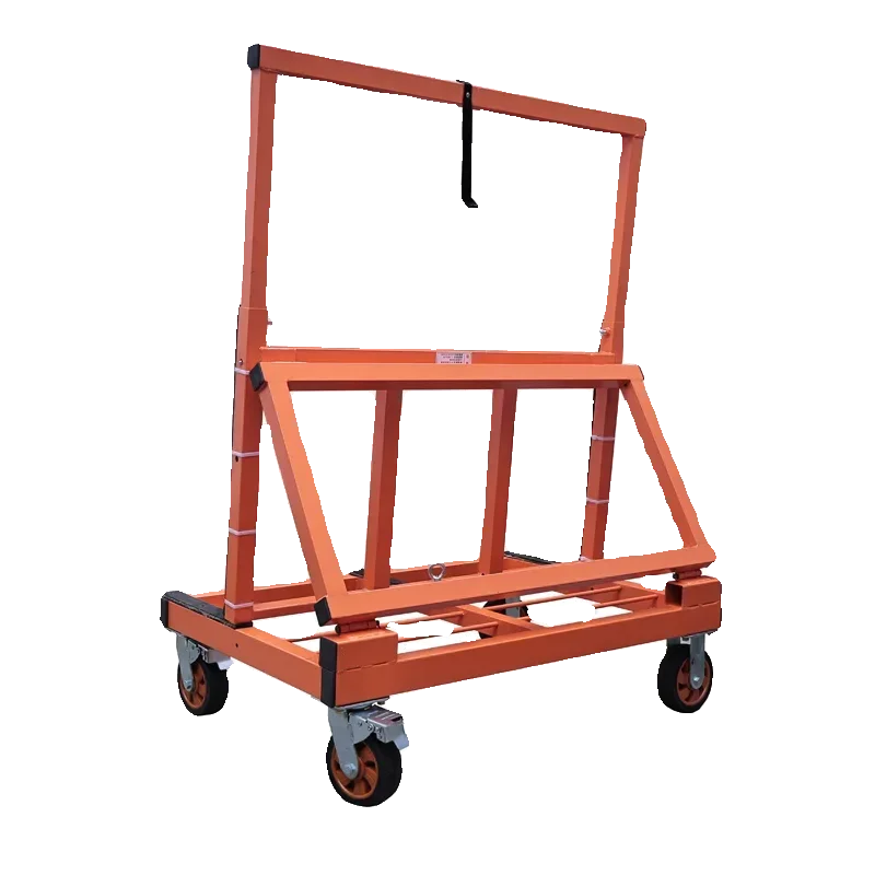 Multifunctional folding door and window glass turnover trolley