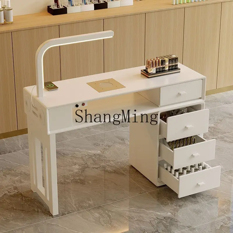 

SM multi-functional e****mical double light luxury manicure table single with drawer manicure table