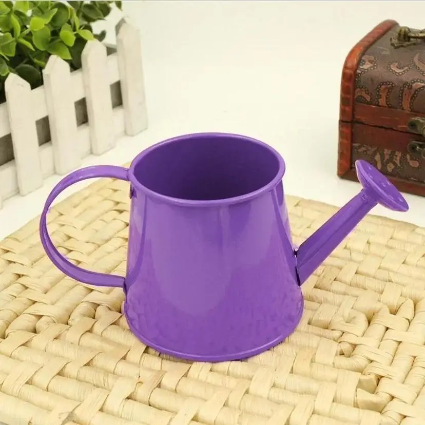 1 Pcs Mini Watering Kettle Tin Flower Pot Home Decoration Small Bucket Arrangement Succulent Garden Planting Potted Plants