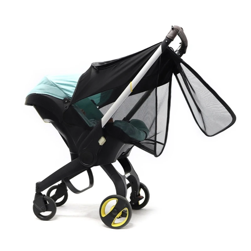 ม่านบังแดดสำหรับรถเข็นเด็ก Prams Anti-Mosquitos Net UV Protect Sun Cover Sun Protective Cover Pushchair Canopy Travel Gear