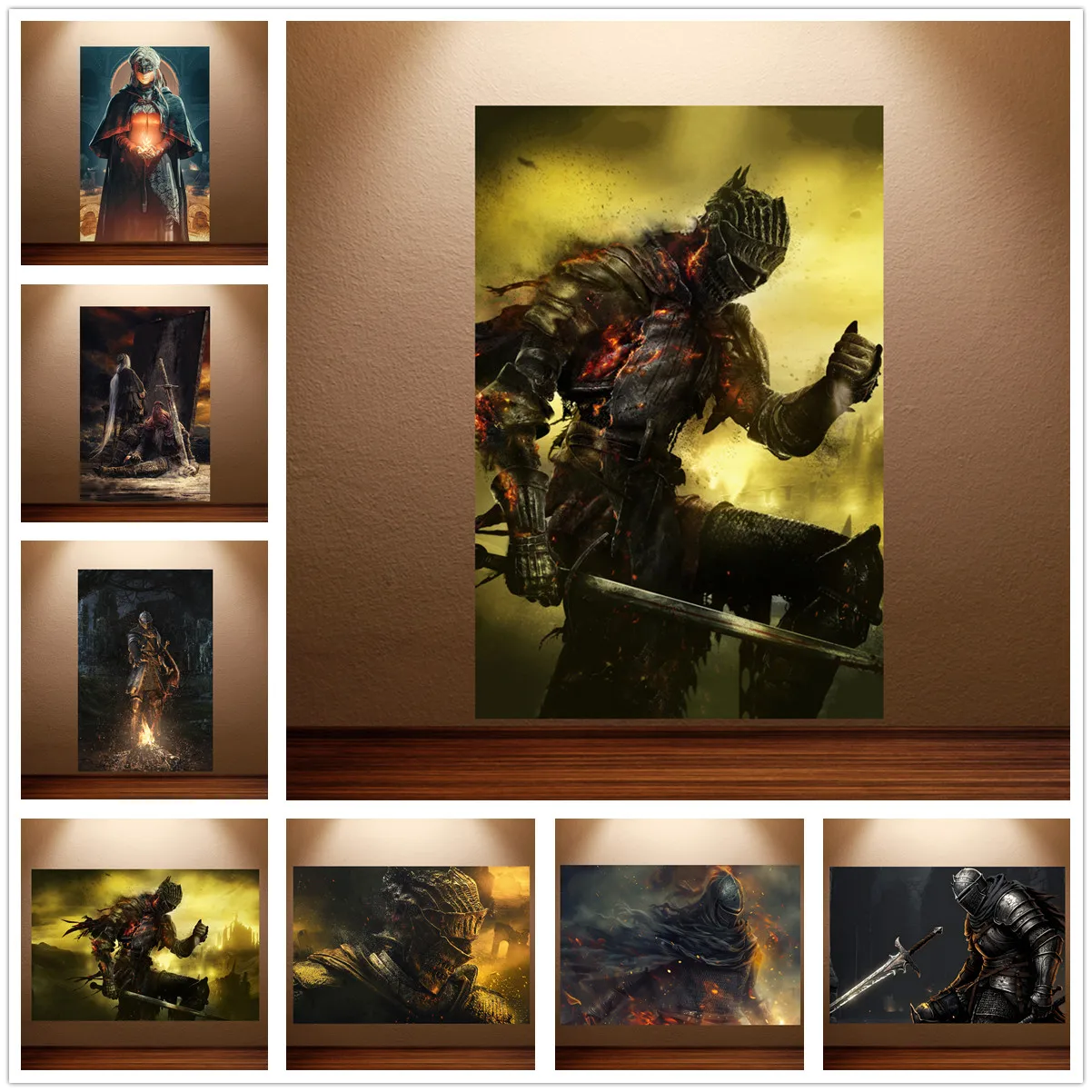 Póster de Dark Souls 3, carteles de videojuegos de Dark Souls, póster gótico, lienzo, pintura de pared, decoración de pared de salón, pegatinas artísticas de pared de habitación