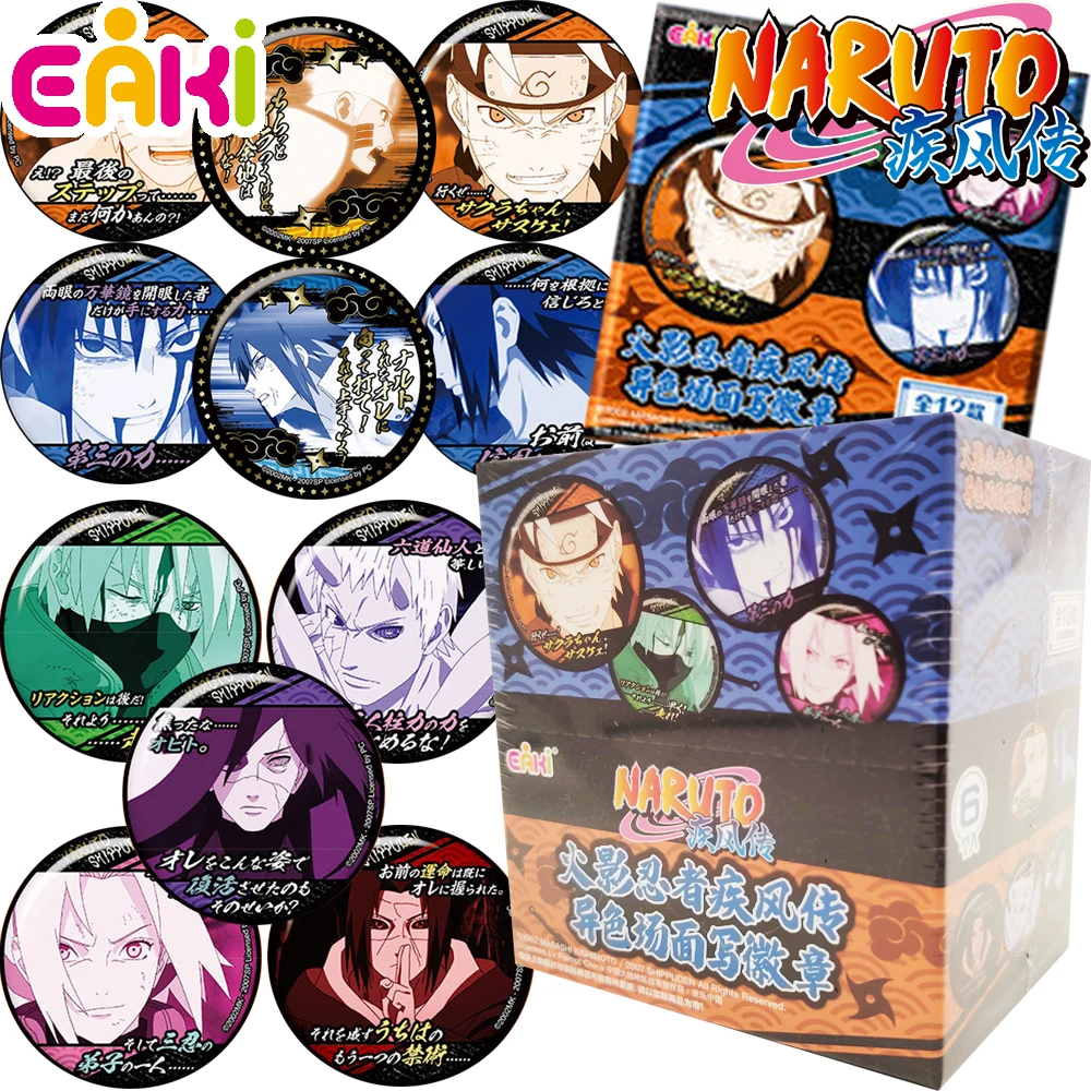 

EAKI Official Naruto Classic Scene Character Badge Collection Popular Anime IP Uchiha Itachi Madara Round Brooch Fun Toys Goods