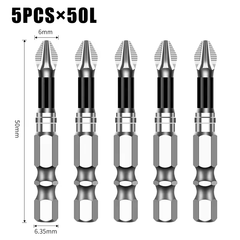 K5 Non-slip High Hardness Bit S2 Strong Magnetic 5A Black Non-slip Cross Head Electric Drill Electric Screwdriver Bit - Image 18