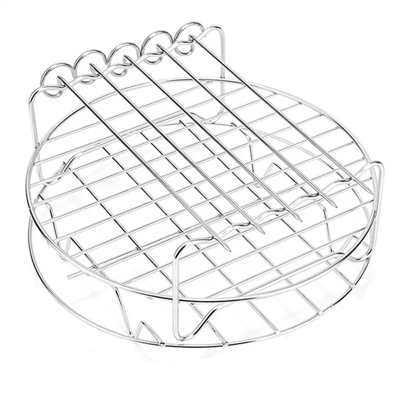 A60F-Air Fryer Stainless Steel Rack Grill Rack Tray And Steam Rack Air Fryer Tools