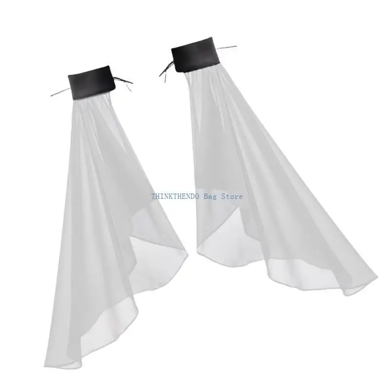 غطاء ذراع 340D بأكمام طويلة لفستان الزفاف وأكمام زخرفية وأكمام أسقف