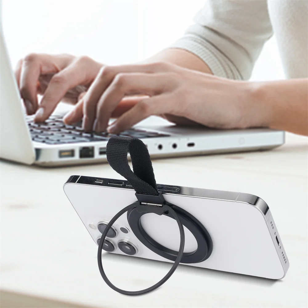 Magnetic Flexible Finger Ring Holder Phone Holder for MagSafe Ring Magnet Cellphone Stand for iPhone 15 14 13 12 Pro Max Samsung