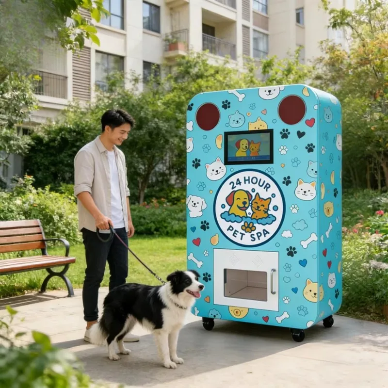 2026 Factory Direct Fully Automatic Self-Service Pet Cleaning Machine, 24H Pet Spa Grooming Bath Machine for Dogs Cats Rabbits