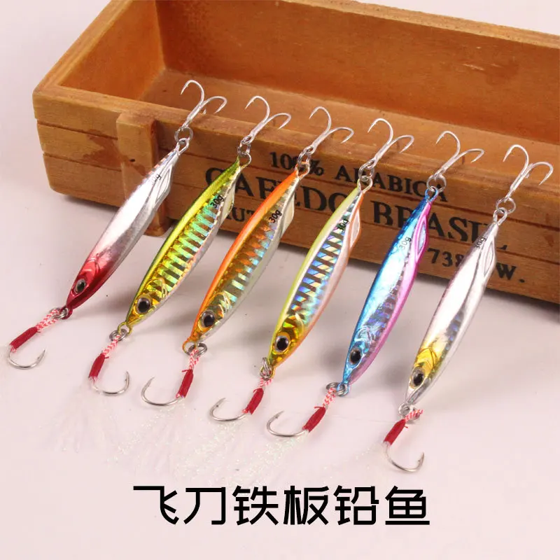 1PC 10g15g 20g 30g Metal Jig Lure Slow Jig Shore Casting Jigging Lure Trout Fish Spoon Sea Hard Bait Fishing Lure