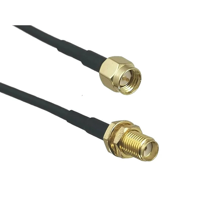 SMA Bulkhead Pigtail Cable RG316 RG174 Coaxial Jumper SMA Male to SMA Female with Nut 50 Ohm