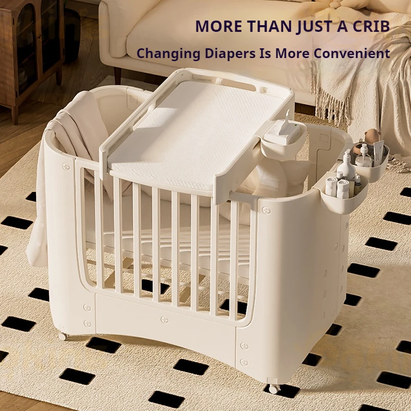 Multifunctional European Infant Crib Child Crib Bed Store Adapter Changing Table