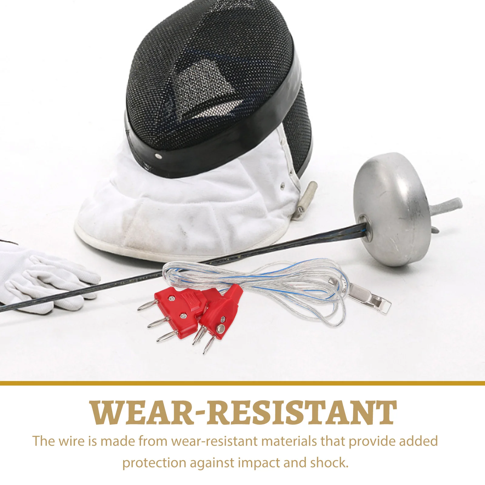 

Fencing Body Cord Foil Wire Mask Clip Connector Durable Material Reliable Connection Sword Control Precision Fitness Equipment