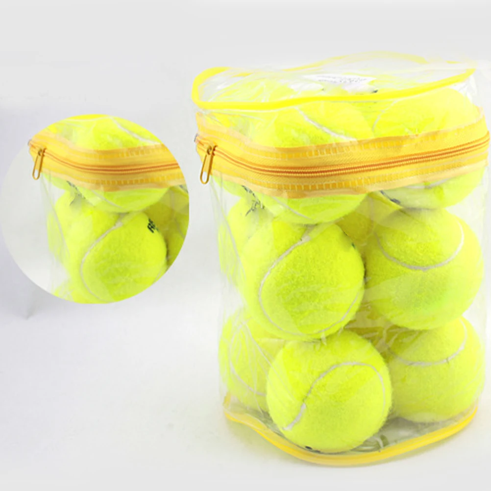 

12pcs Felt Tennis Balls For Machine Comfortable Control Regular Tennis Balls Training Practice Accessories for Kids Men
