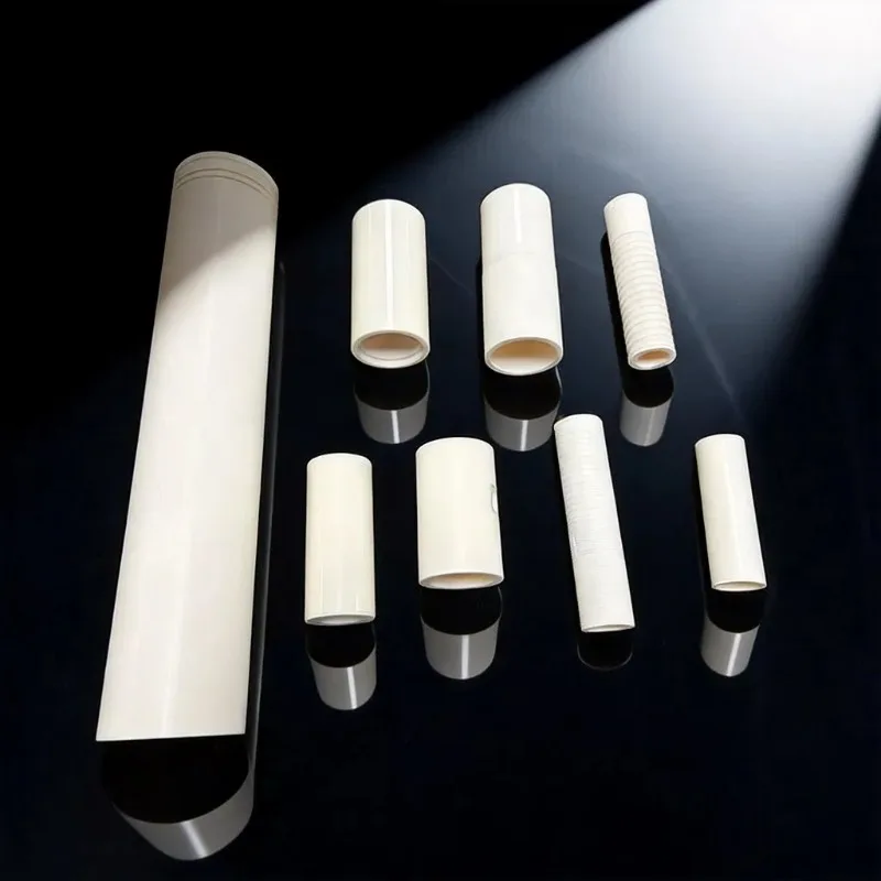 High Temperature Resistant 1800℃ Alumina Ceramic Flange Tube, 99.9% Purity, OD**ID*L=50*40*1000mm, Survival Materials Included