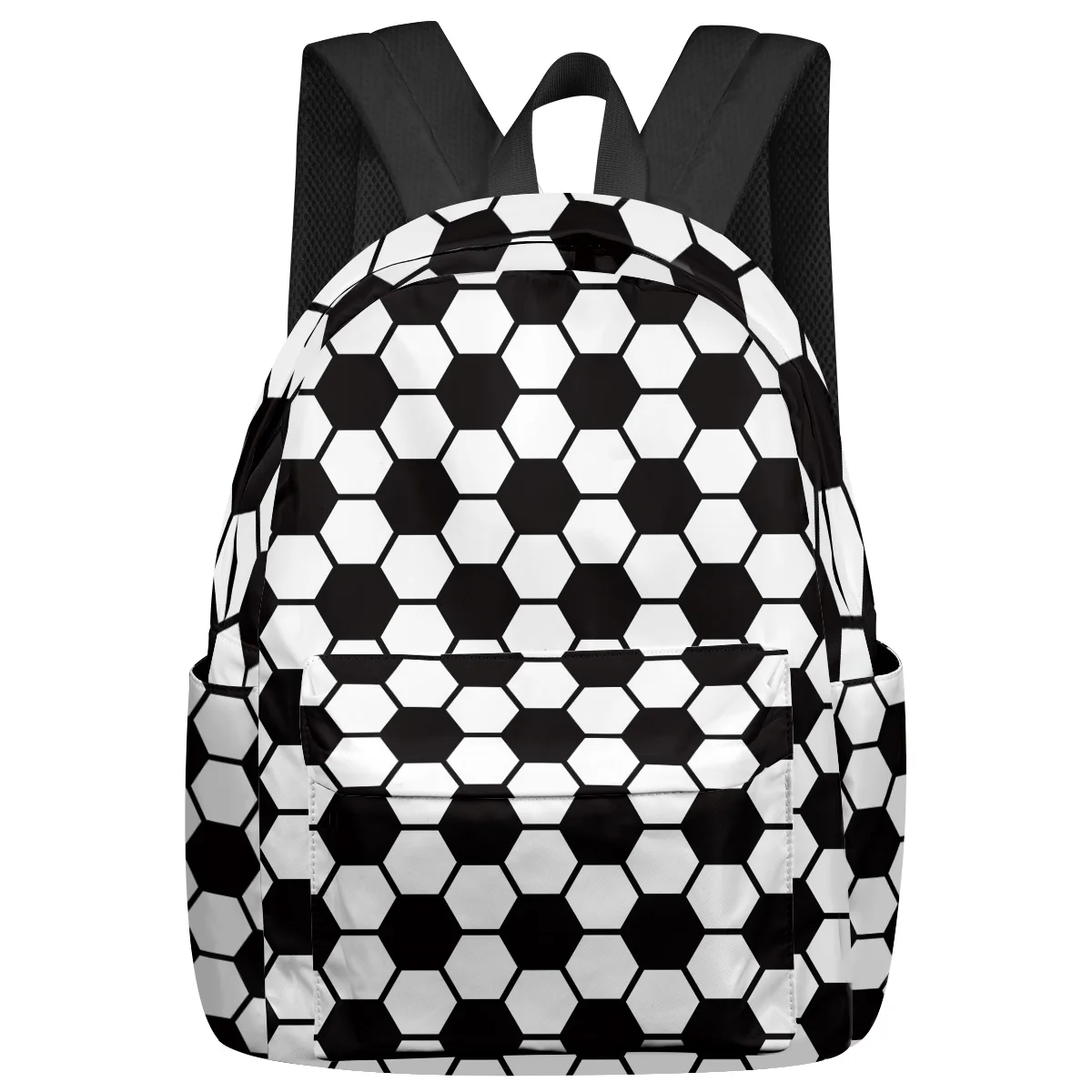 

Football Black Geometric Feminina Backpacks Teenagers Student School Bags Laptop Backpack Men Women Female Travel Mochila