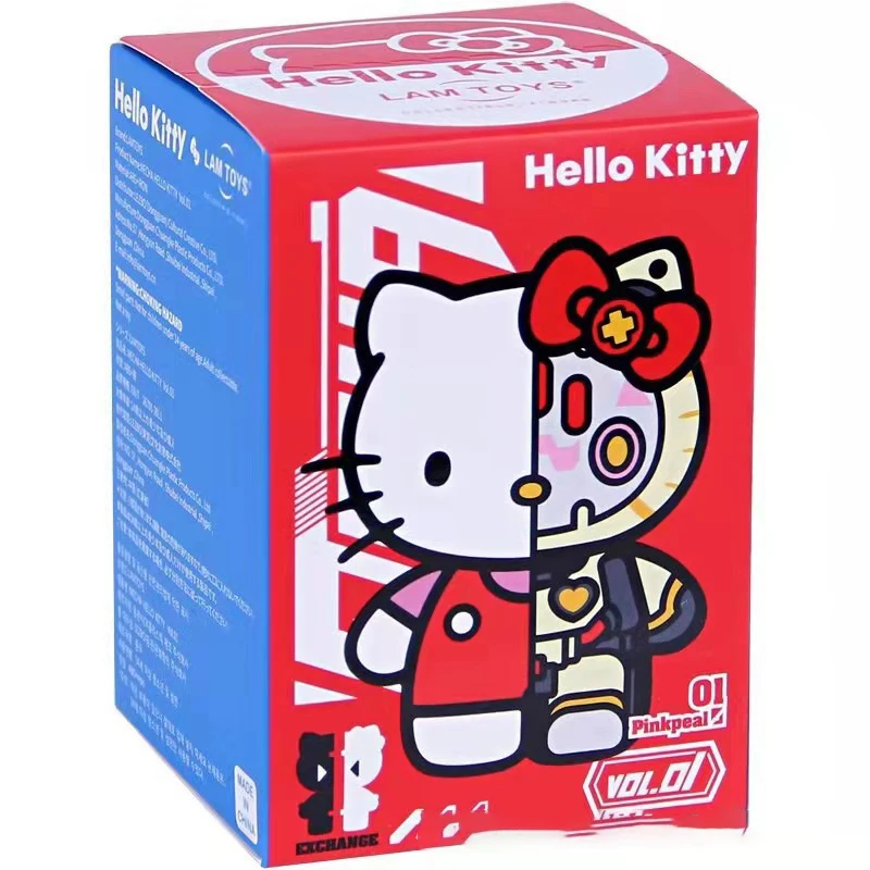 Sanrio KT Cat Semi-mecha Blind Box Cute Model Doll Kawaii Toys Room Car Decor Birthday Gifts Mysterious Anime Figure Models Toy