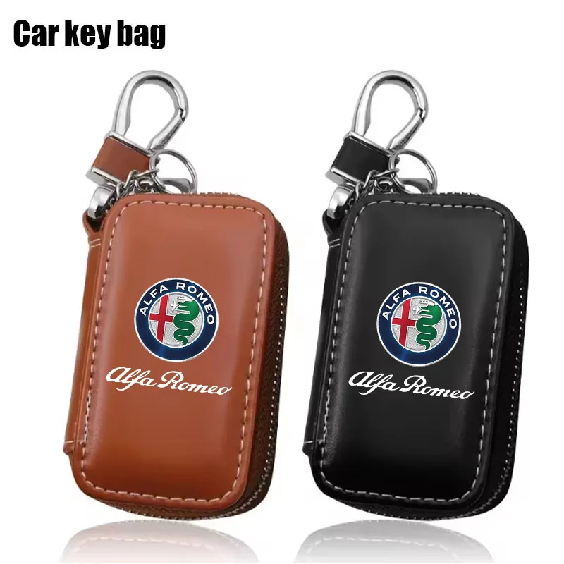 Auto-Schlüsseletui, Schlüsselhülle, Mini-Kartentasche für Alfa Romeo STELVIO Giulia 159 Giulietta 147 Mito 156 MTO Auto-Zubehör