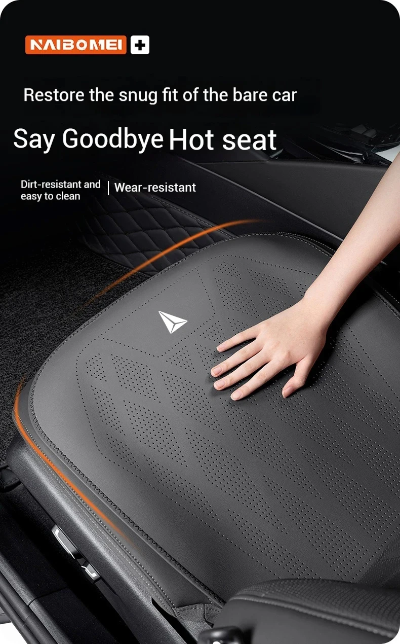 Nappa-Leder Autositzkissen, Rutschfeste Ganzjahres-Autositzauflage, Für Deepal S7 S07 SL03 S05 G318 2025 2026, Auto-Zubehör – Detail 8