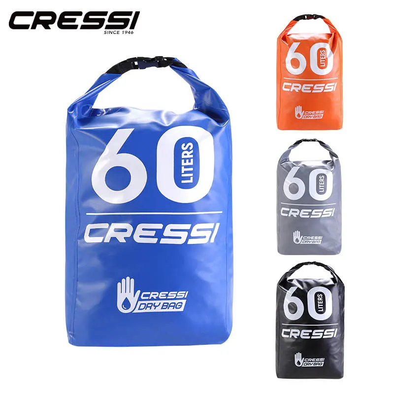 Cressi Waterproof Dry Bag Shoulder Bag Backpack Dive Diving Equipment Bag Snorkeling Beach Bag 60L Big Capacity