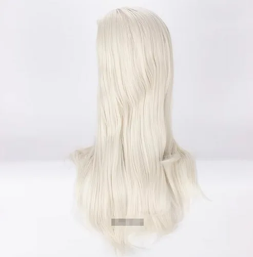 Dumbledore-Peluca de cabello sintético resistente al calor para Cosplay, pelo rubio con barba, gorro, 65cm