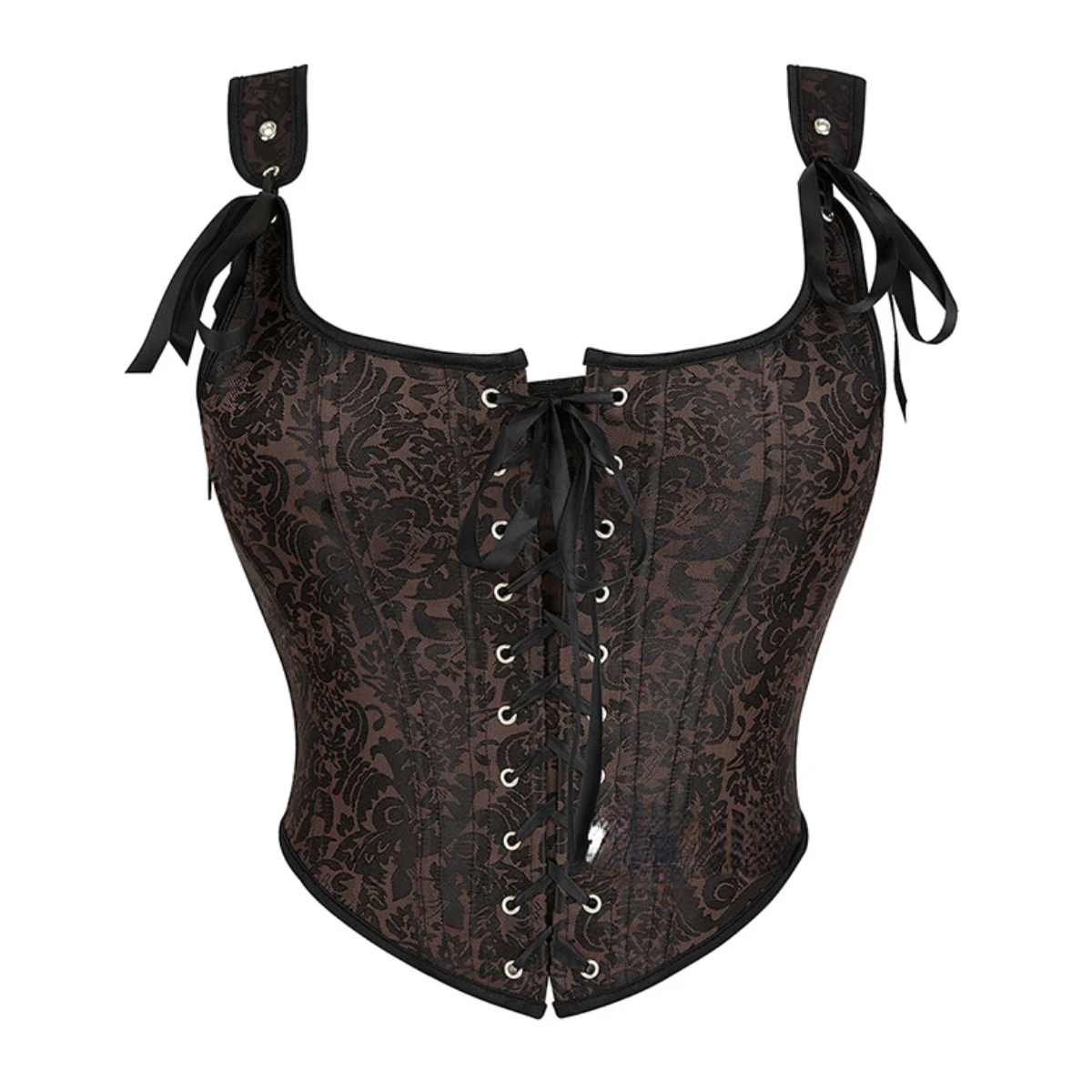 Tie Up Steampunk Corset for Women Skinny Tunic Bustier Tight Vest Boned Corsets Vintage Slim Waist Shapewear Bodyshaper Tank Top
