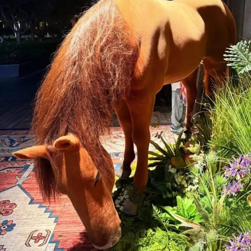 Ornament Bar Foot Muzzling Hotel Waterscape Simulation Horse Art Installation Chongqing Bayufeng Mechanical Horse