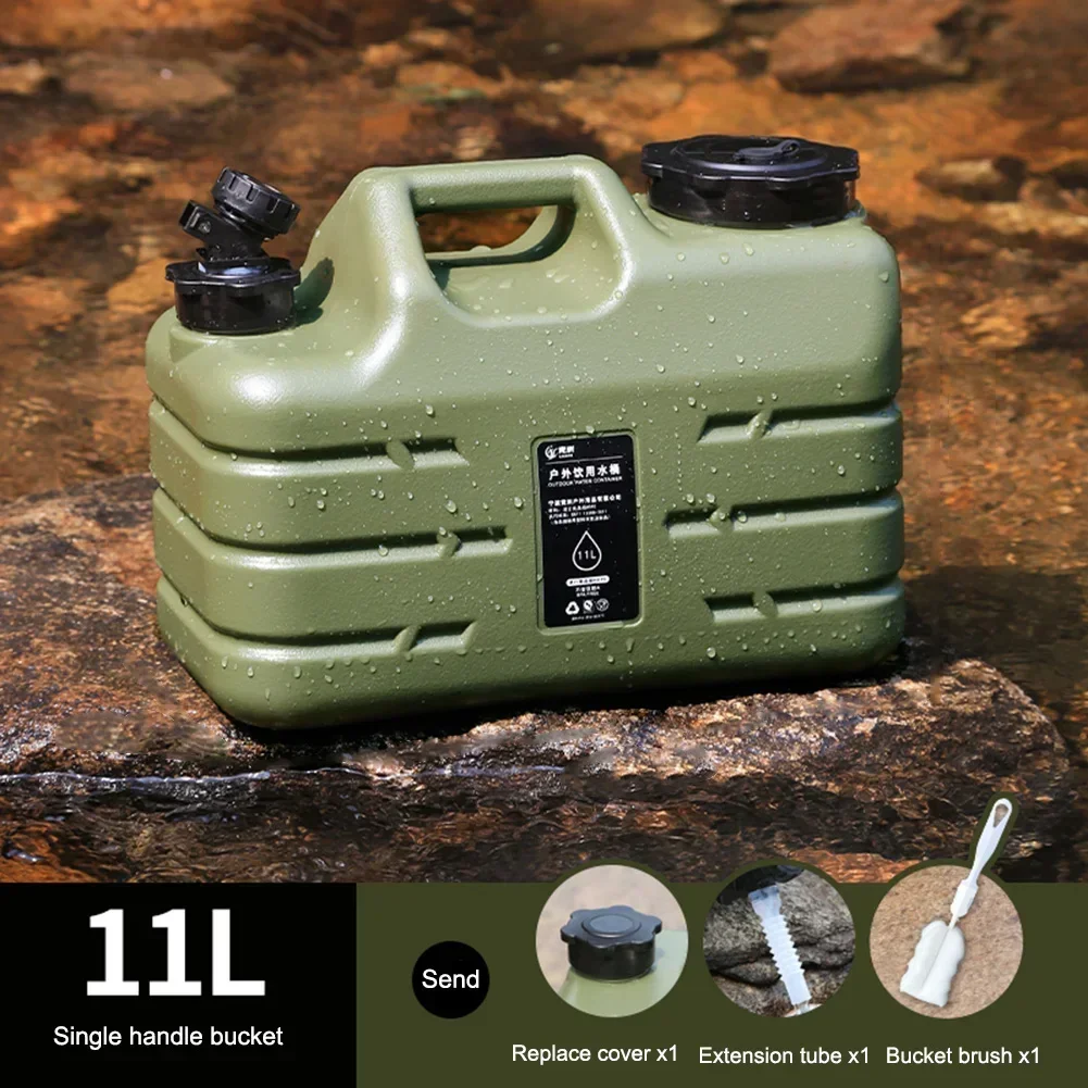 

11L Outdoor Portable Bucket Car Convenient Food Grade PE Thickened Campers with Water Drinking Water Storage Bucket with Faucet