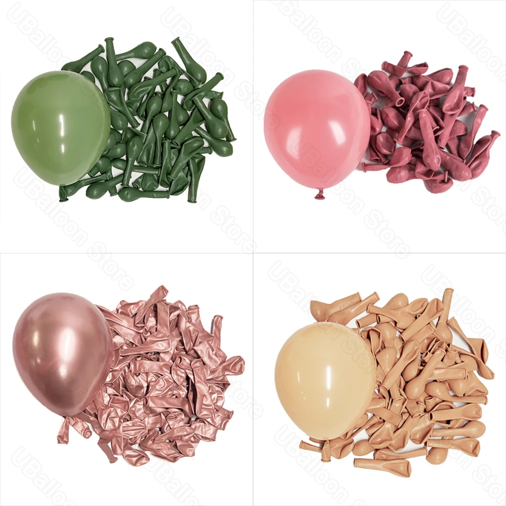 40-teiliges staubiges rosa Luftballons-Set, Boho-Haut, Beige, Retro-Bohne, staubiges Rosa, Roségold, Latexballon für Geburtstag, Mädchen, Babyparty, Dekoration – Detail 13
