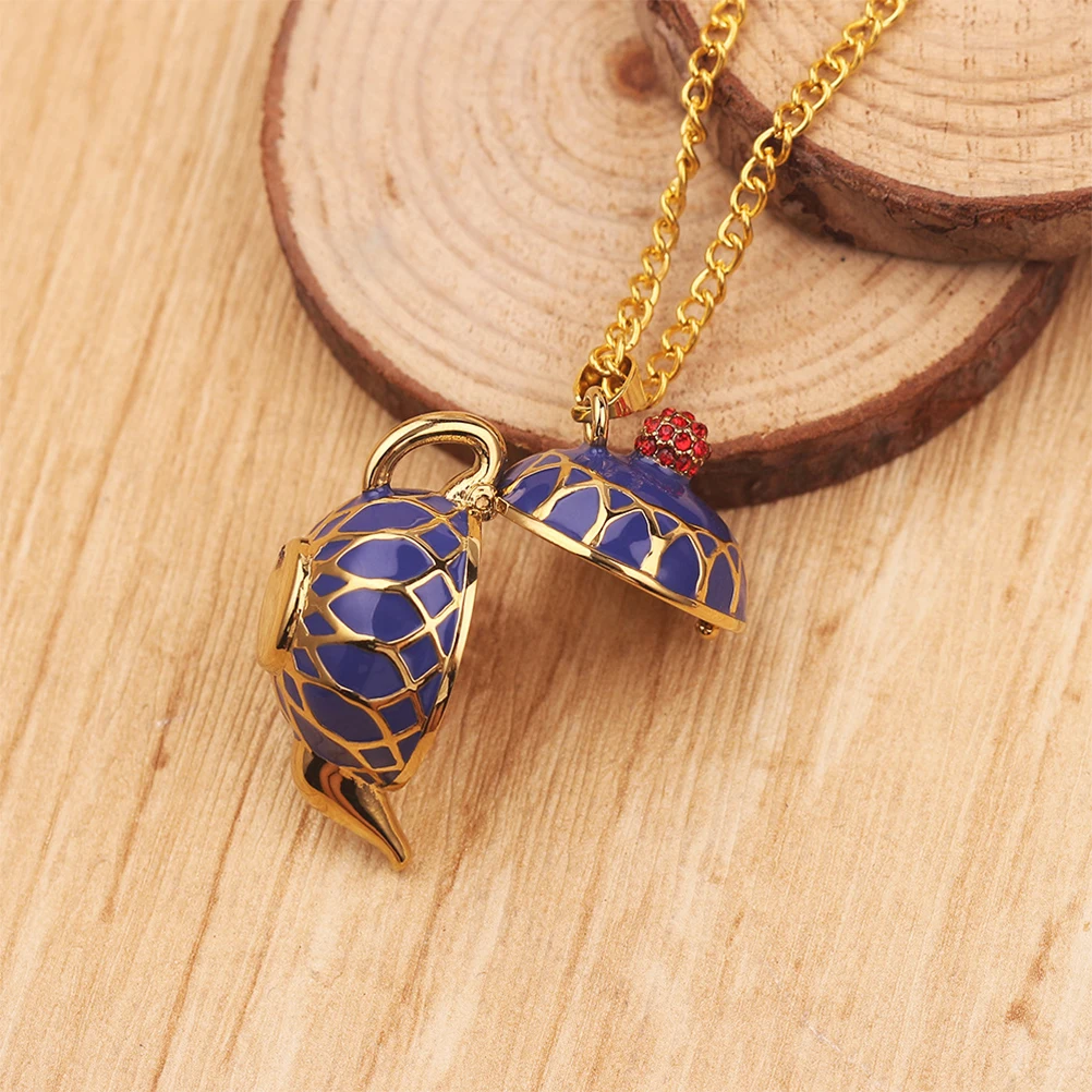

1pc Teapot Enamel Glazed Necklace Long Style Women Pendant Fashion Sweater Chain Elegant Jewelry Accessory Party Occasion