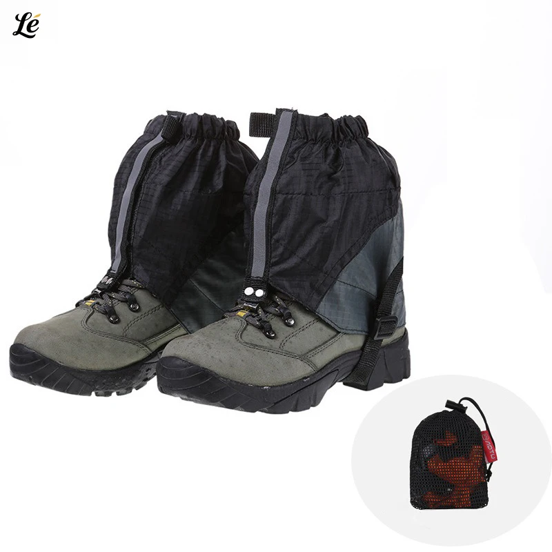 

1Pair Adjustable Lightweight Ankle Gaiters Waterproof Sandproof Design For Hiking Hunting Rock Climbing And Outdoor Protection