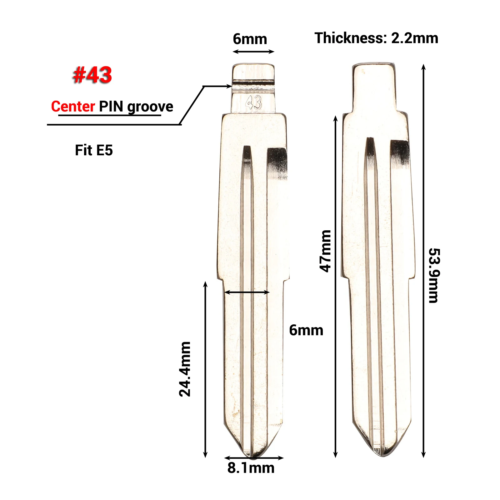 jingyuqin Folding Remote Car Key Blade For Chery A3 A5 Tiggo Cowin Easter KD #43 #44 #51 #55 #59 #63 #78 #84 #85 #154 Key Blank