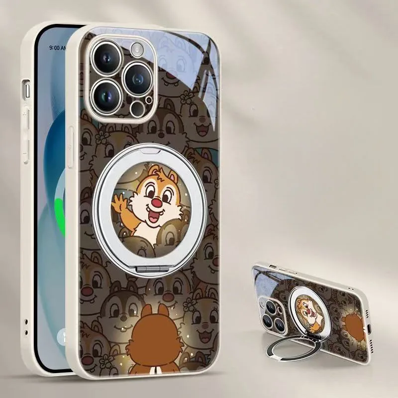 

Suitable for Iphone Cute Squirrel Cartoon Phone Case Magnetic Ring Stand MagSafe Compatible Full Protection Shockproof Cover