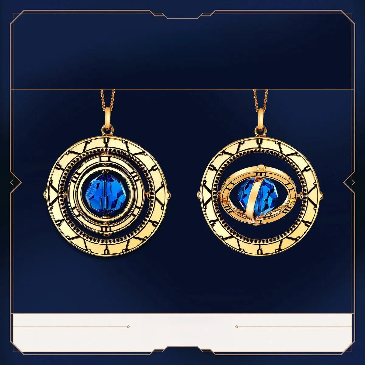 Design Game Arcane Season 2 Ekko Jinx Powder Spinning Blue Stone Spinning Role-Playing Necklace Cosplay Gift